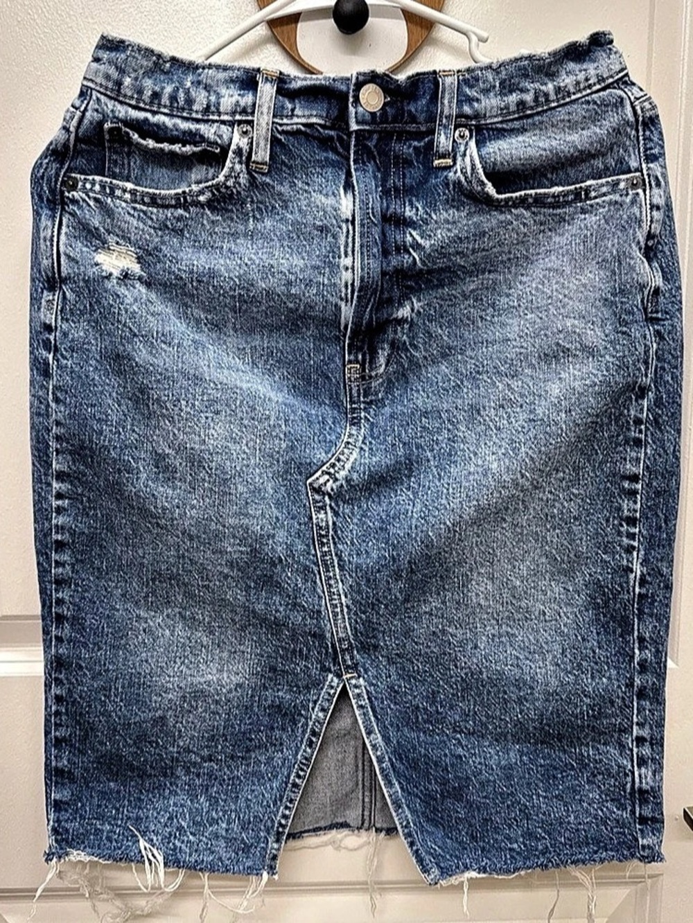 Gap Denim Midi Skirt Blue Waist 28